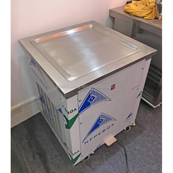 Customized Fast Freezing Ice Cream Machine Single Square Pan Fried Molding Ice Cream Roll Machine
