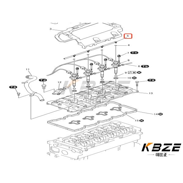 ME226650 SANY EXCAVATOR SY205 SY215 tubo de drenaje de inyector para el motor MITSUBISHI 4M50
