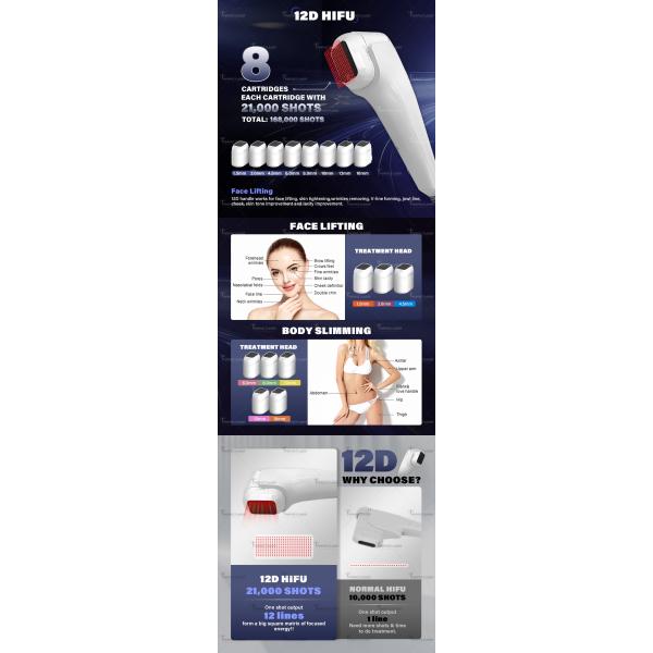 5 In 1 12D hifu beauty machine Anti Aging Micro Needle RF Skin Tightening High Efficiency