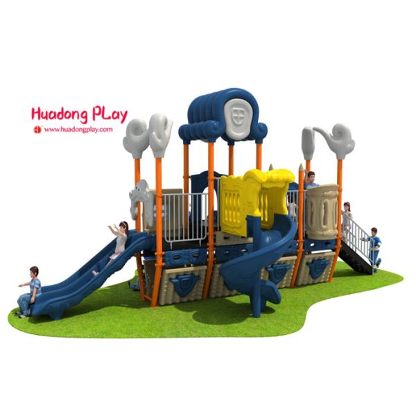 Kids Outdoor Playground Slides , Cartoon Plastic Playground Slide 850*590*420cm