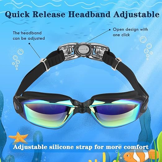 PC Electroplated Swimming Goggles Adult Swimming Glasses Men Luxury Brand