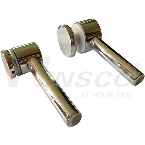 SS 304 316 Satin espelho 32mmx12.7mmx70mm pinça de vidro inox 1' x 1/2' porta de vidro de aço inoxidável com tubo