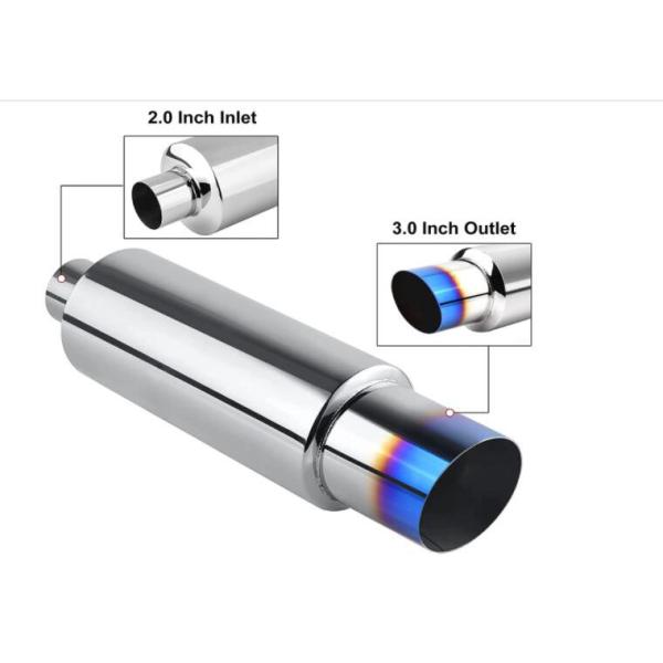 Durable Toyota Exhaust Muffler Stainless Steel Exhaust Silencer Parts Anti Corrosion