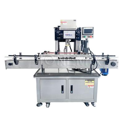 Four Wheels Automatic Capping Equipment Round Bottle Cap Sealing Machine
