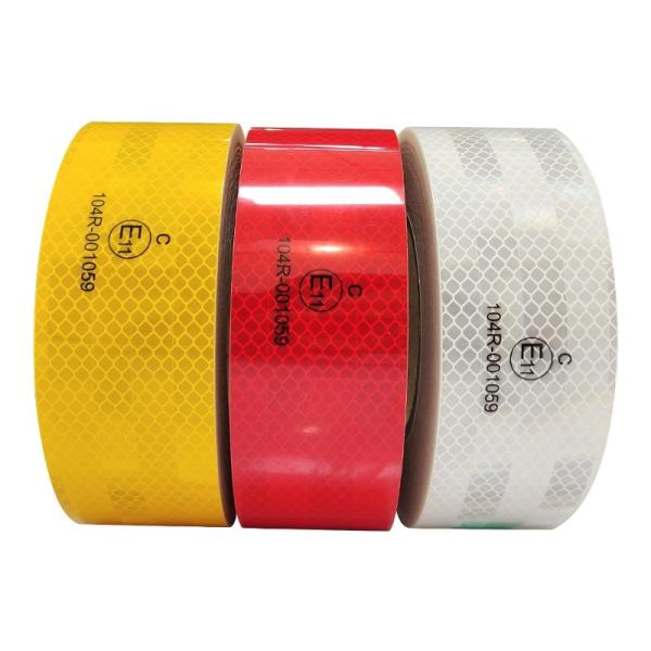 Red White Yellow Hi Vis Reflective Conspicuity Tape For Trailers
