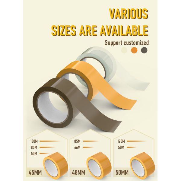 High Viscosity BOPP Acrylic Adhesive Silent Tape in Whole Box Low Noise Express E-Commerce Packaging Tape Cross-Border Hot Sale