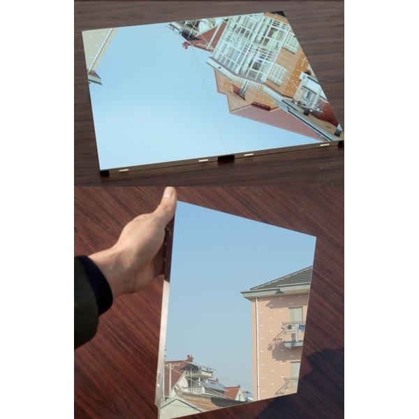 Modern 300x300mm Aluminum Metal Ceiling Polished Mirror 0.5mm Thickness