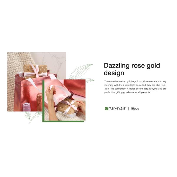 Colorful Gift Bags With Tissues – 9PCS Reusable Gift Bags Medium Size - Perfect As Goodie Bags, Birthday Gift Bag