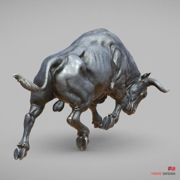 Europe Regional Feature Life-size Outdoor Bronze Bull Sculpture Animal Statue