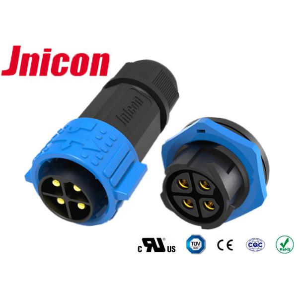 Male To Female High Current Electrical Connectors 4 Pin 30A Jnicon M25 Easy Assembly