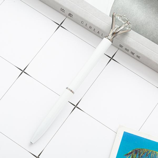 Персонализированная бриллиантовая кристаллическая металлическая шариковая ручка для подарка 2,5 г 0,35 мм ширина письма