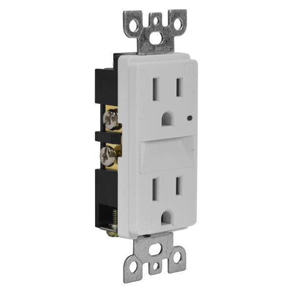 Warm White Night Light USB Outlet Wall Mounted USB Plug Sockets Plug In 15A 125V AC 60Hz
