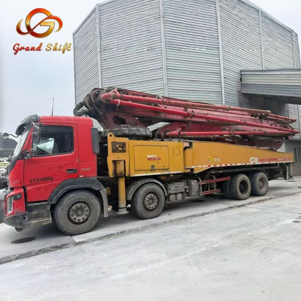 Used SANY SYM5446THB 56m Boom Length Concrete Pump Truck with 180 m³/h Output on Vovo FM500 Chassis