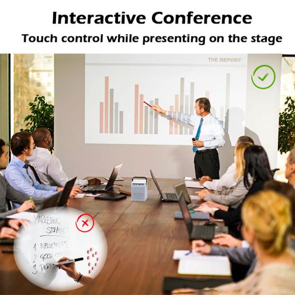 Mali400 MP2 50000H LED Mini Portable Projector Bluetooth 4.0 FCC