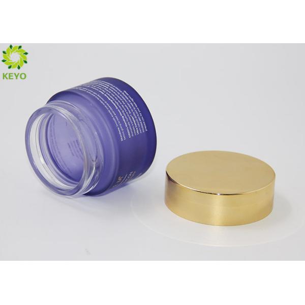 Customized Glass Cosmetic Cream Jar , 50g Empty Cosmetic Bottle Packaging