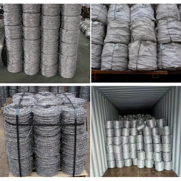 14 Gauge 200m Long galvanized and PVC Coated Barbed Wire for Highway