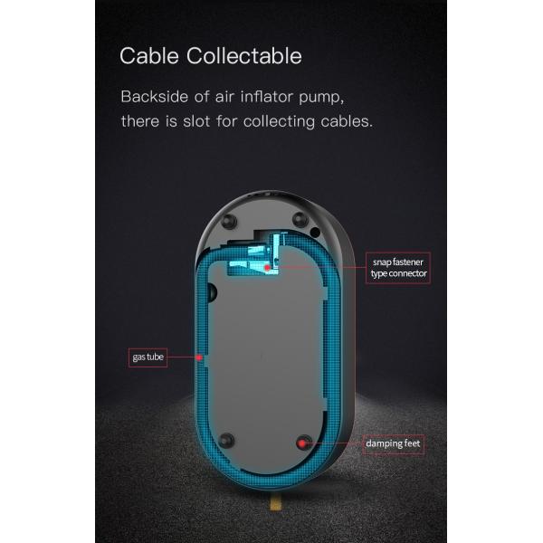 Emergency Light Function Included Portable Air Pump for Car Tire Inflators