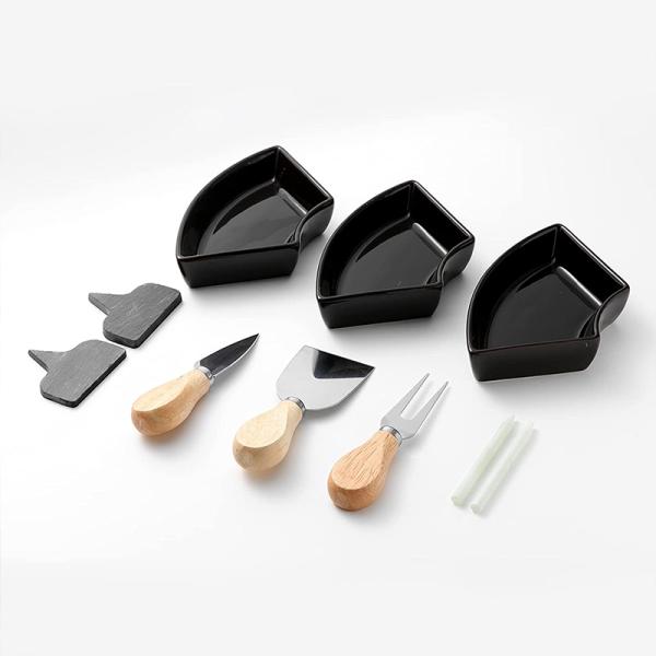 CE Approved Bamboo Cheese Board Plate Charcuterie Platter with Utensils Set Knife Set