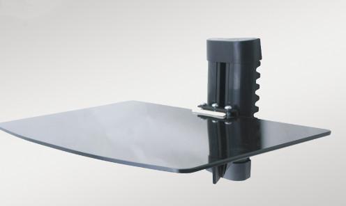 Set-Top Box DVD Wall Mount Bracket 5mm Thickness Tempered Glass Material