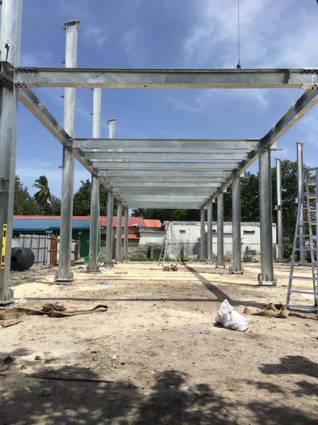 3 Floors Steel Frame Office Building / Residential House Resistant 8-9 Earthquake Grade