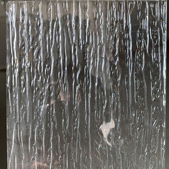 La pluie sans couture en verre cannelée couverte de chaume de texture a modelé 0