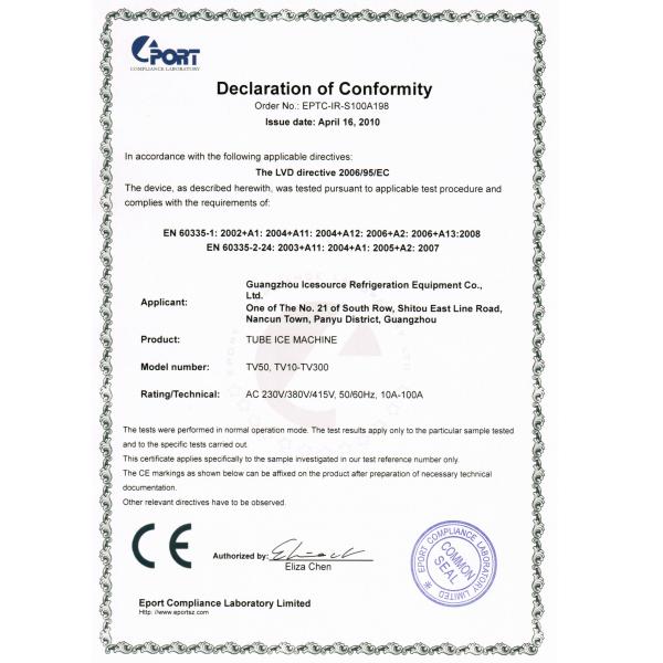 Фреон Р22/тонна машины 10 трубки льда Р404а электрическая сверхмощная/день