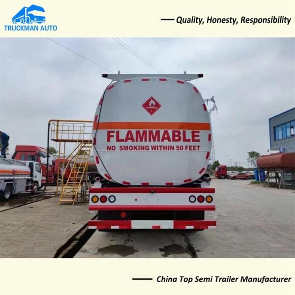 54,000 Liters 4 Axle Oil Tank Trailer Fuel Tanker Semi Trailer For Guinea