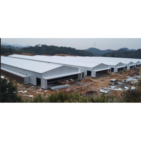 Almacén prefabricado con estructura de acero resistente al fuego, diseño de espacio flexible