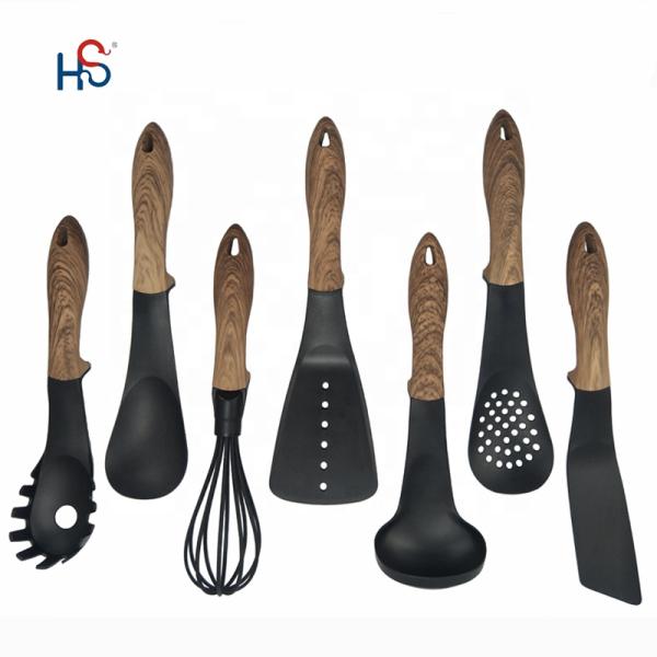 Food Grade Eco-Friendly Kitchenware Non Stick Utensil Set with Heat Resistant Spoons