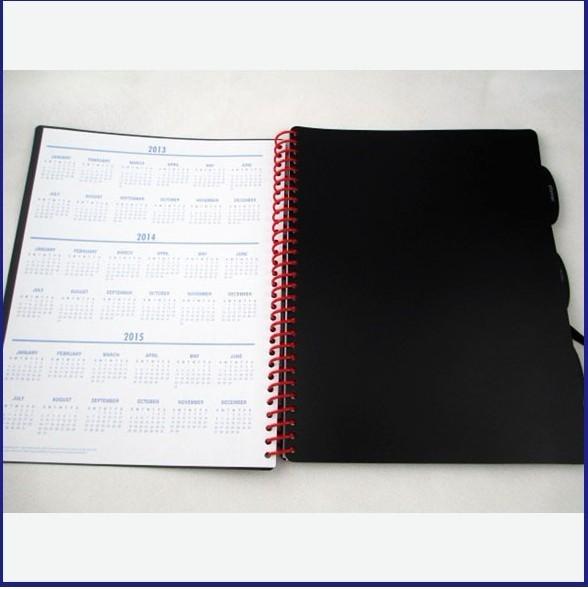 English Daily Planner Notebook with PP cover, 72 dated inside sheets
