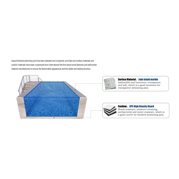 Водная вилла Бассейн Бесконечный спа с большим прозрачным акриловым и углеродным пластом