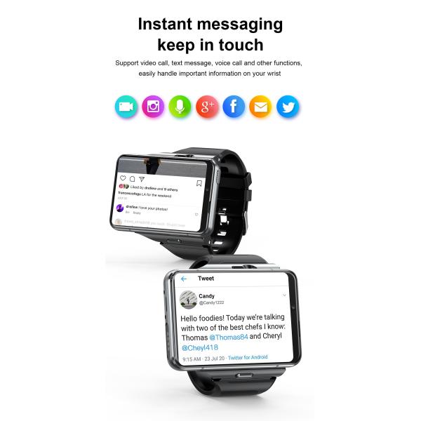 SIM-карта 2.88inch GPS Bluetooth вызывая Smartwatch с 4G Nano