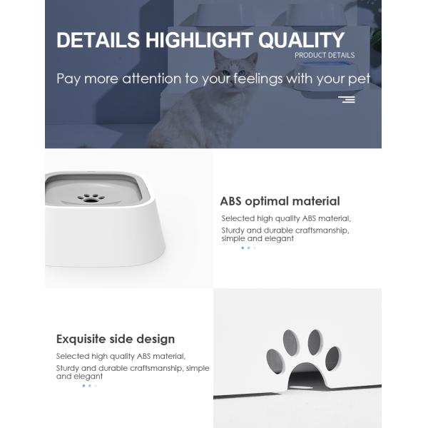 Hair Bowl Floating Water Dog Cat Bowl  Plastic Splash-proof Wet Mouth for Other Pets