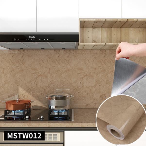 Glossy Grey Marble Effect Wallpaper 60cm Removable Wallpaper Marble Look