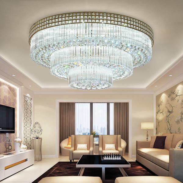 JYLIGHTING Living Room Round Ceiling Lamp Crystal Bedroom Ceiling Lamp Modern Crystal LED Hotel Ceiling Lamp Chandelier