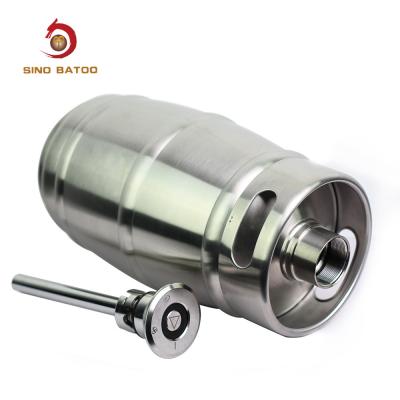 Litro feito sob encomenda Mini Beer Kegs do logotipo 5, barril de cerveja de aço inoxidável do fechamento da bola 5L
