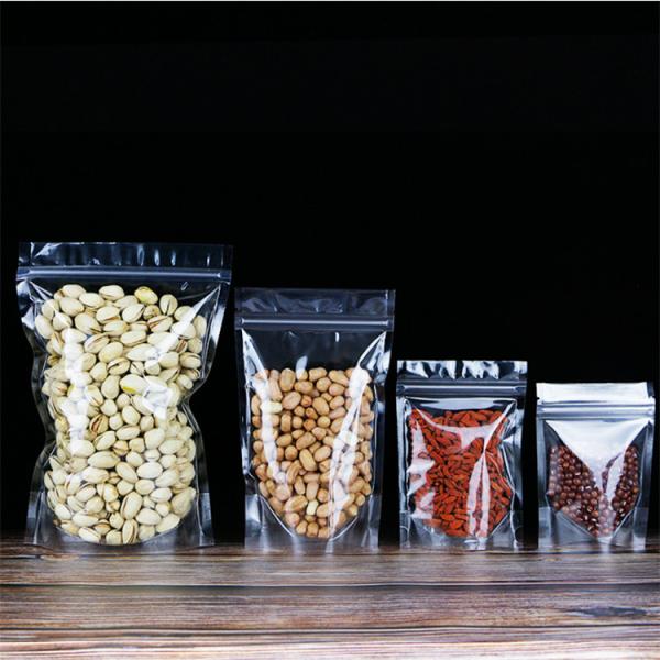 4x6 Inch Moisture-Proof Plastic Transparent Clear Stand Up Pouch with Zipper for Dry Fruit, Candy, Cookie Food Packaging