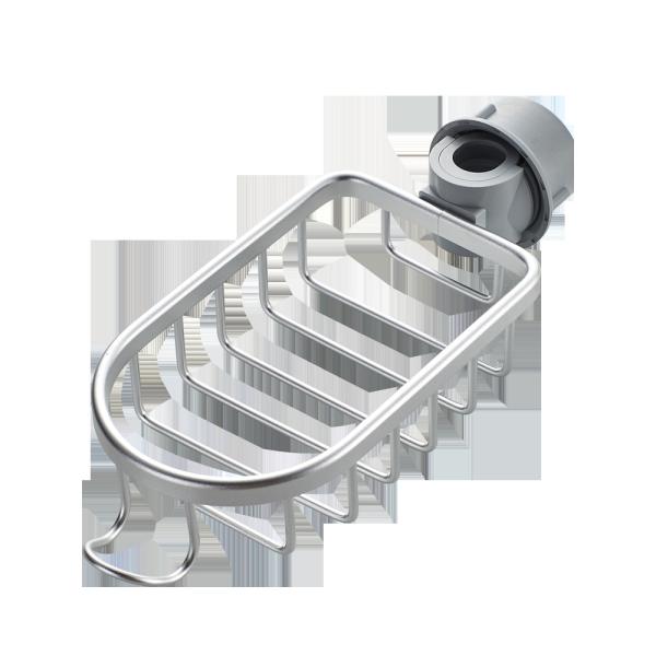 Single Layer Aluminum Shower Storage Basket Soap Basket for Kitchen Bathroom