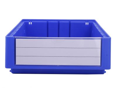 Solid Box Style Stackable Bins for Organized Parts Storage in Storehouse