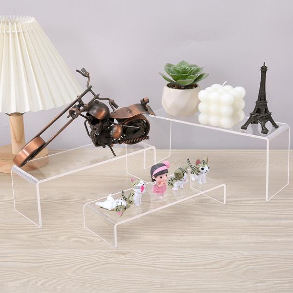 5pcs Acrylic Display Stands Pedestal U Shape Clear Acrylic Shelf Riser Showcase