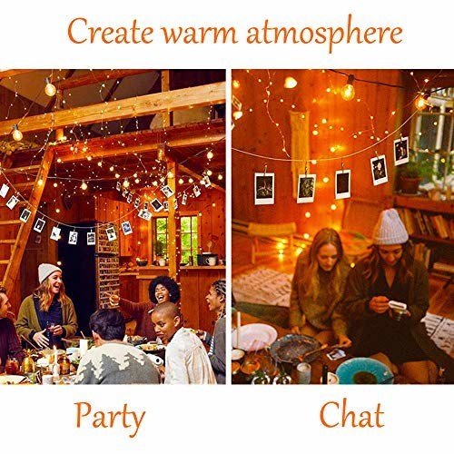 Photo Clip String Lights LED Battery Pictures Bedroom Wall Patio Halloween Thanksgiving Christmas Party Wedding Decor