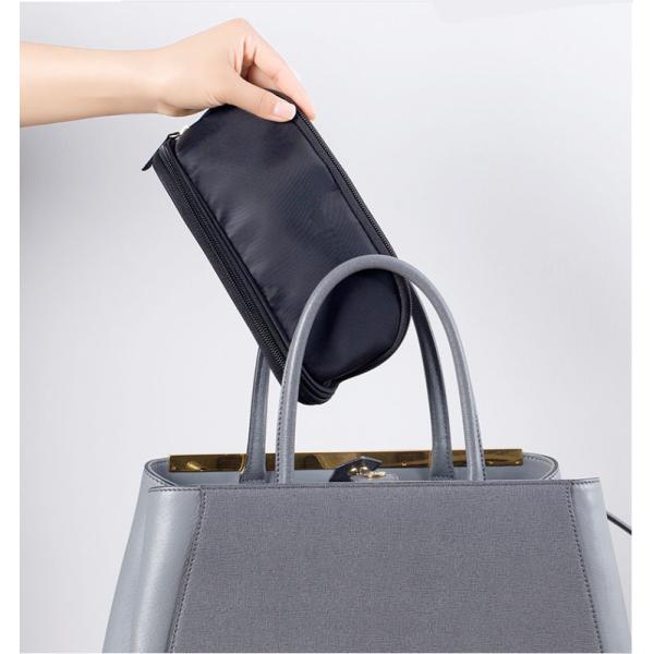 Brush bag and makeup bag 2 in one women's small portable travel set storage bag