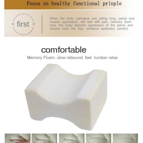 Customized Logo Accepted Ergonomic Design Knitted Cover Memory Foam Leg Rest Wedge Pillow