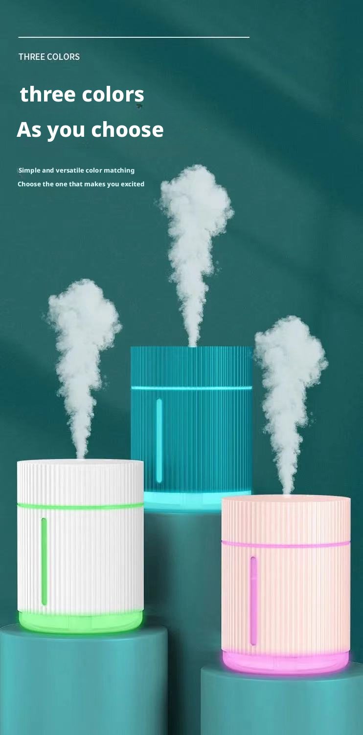 Tabletop Design Ultrasonic Air Humidifier 1200ml Capacity With Color Changing LED Lights