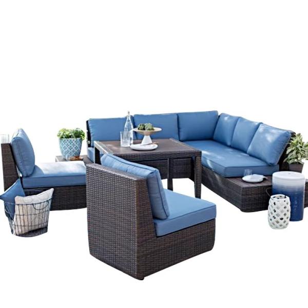 Outdoor Sofa Furniture, Patio Wicker Rattan Garden Set Waterproof And Sunproof Terrace Lounge Chair Nordic-style Garden