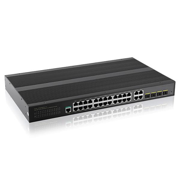 24 Gigabit Industrial Managed POE Switch With 4 SFP Slot Port