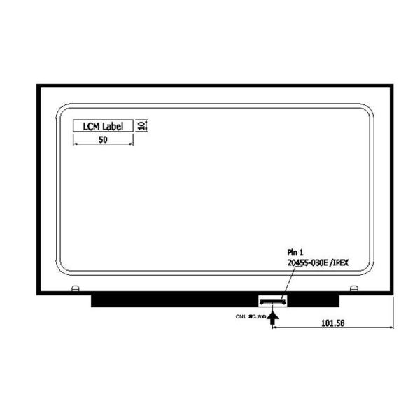 13.3 дюйма 1366 * 768 Tft LCD дисплейный модуль Угол просмотра 6 часов Яркость 275 C/d