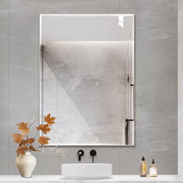 Minimalist Frameless Rectangular Wall Mirror 5mm HD Copper Free Silver Mirror Without Light