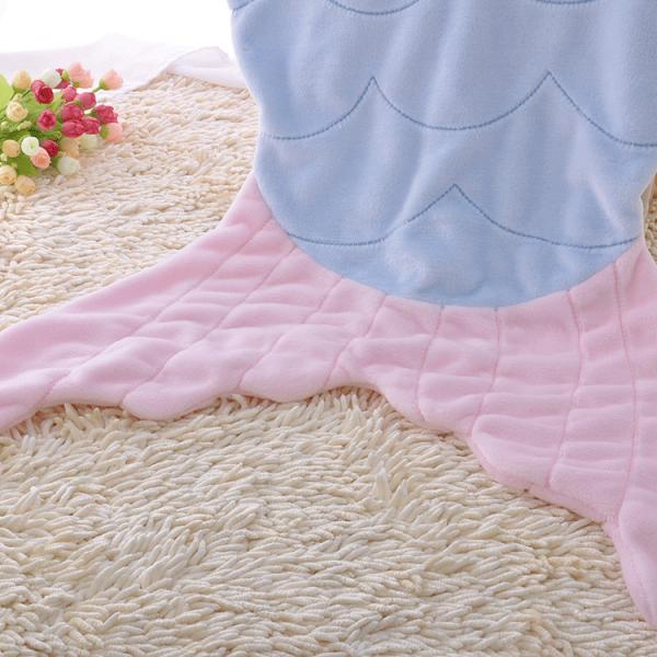 Mermaid Tail Animal Tail Blanket Customized Double Sided Polyester Cozy Fleece Blanket