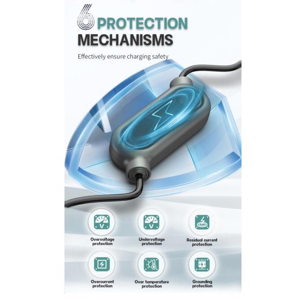 22кВ 32А 3-фазная портативная зарядная станция для электромобилей типа 2 380В